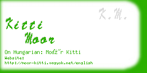 kitti moor business card