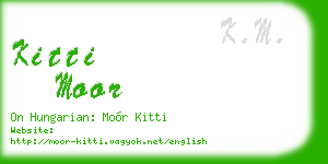 kitti moor business card